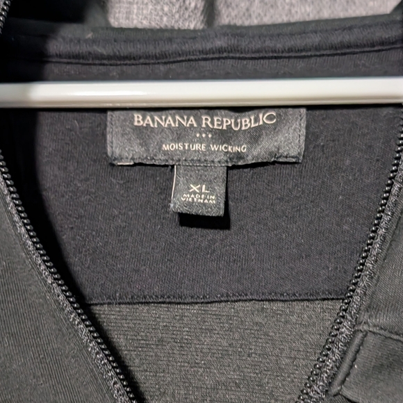Banana Republic Mens Moisture Wicking 1/4 Zip Grey Pullover Hoodie Size Xl - Picture 4 of 4